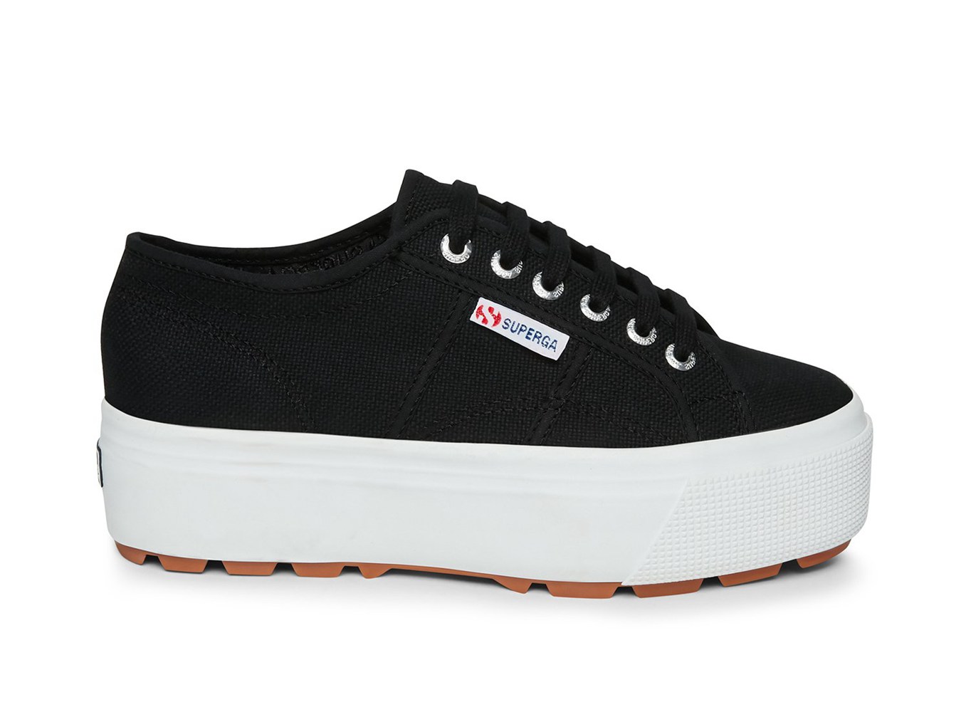 Superga Platform Womens - 2790 Tank - Black/White - YSTQF1807